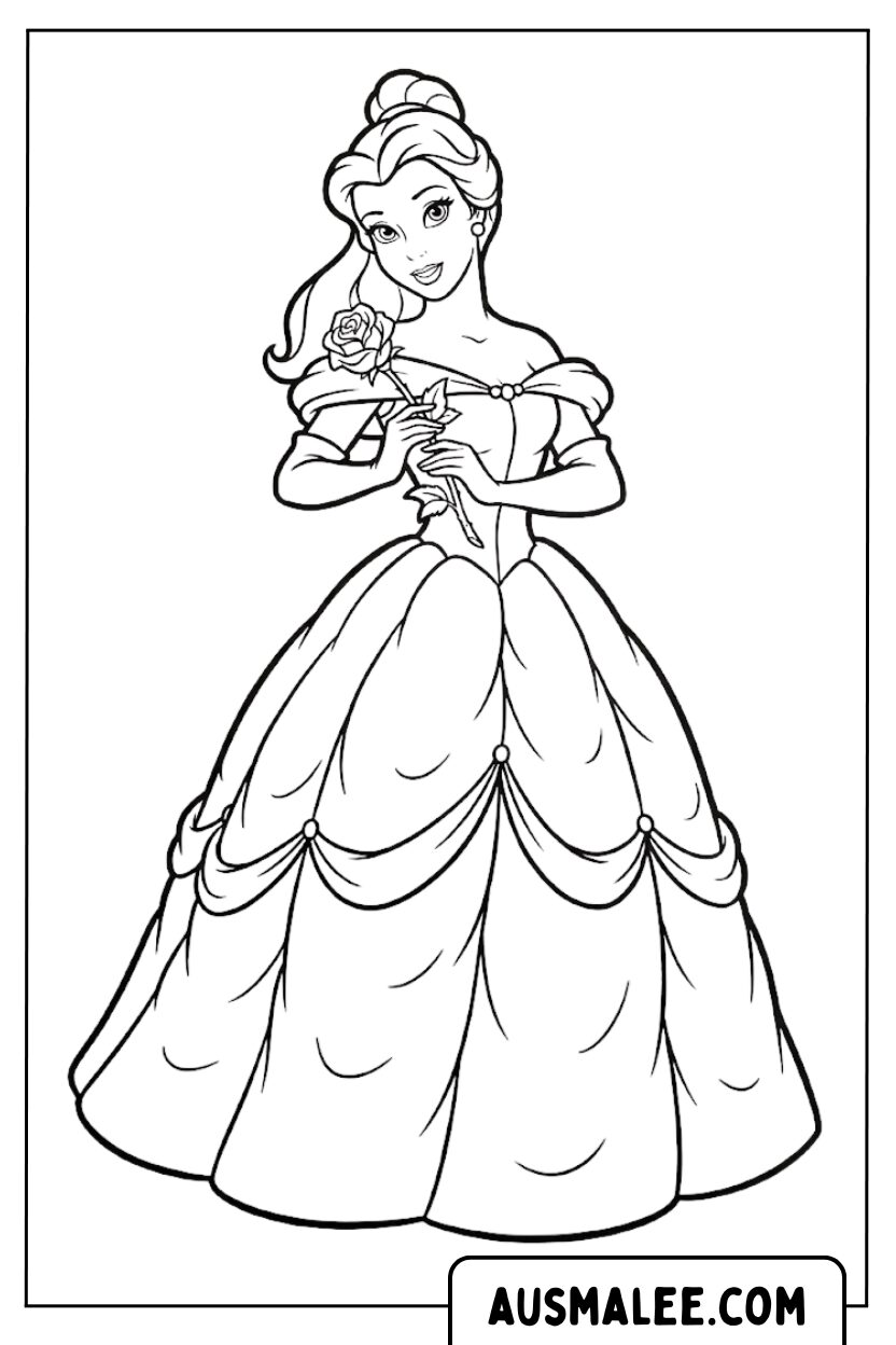 Prinses Rose kleurplaat