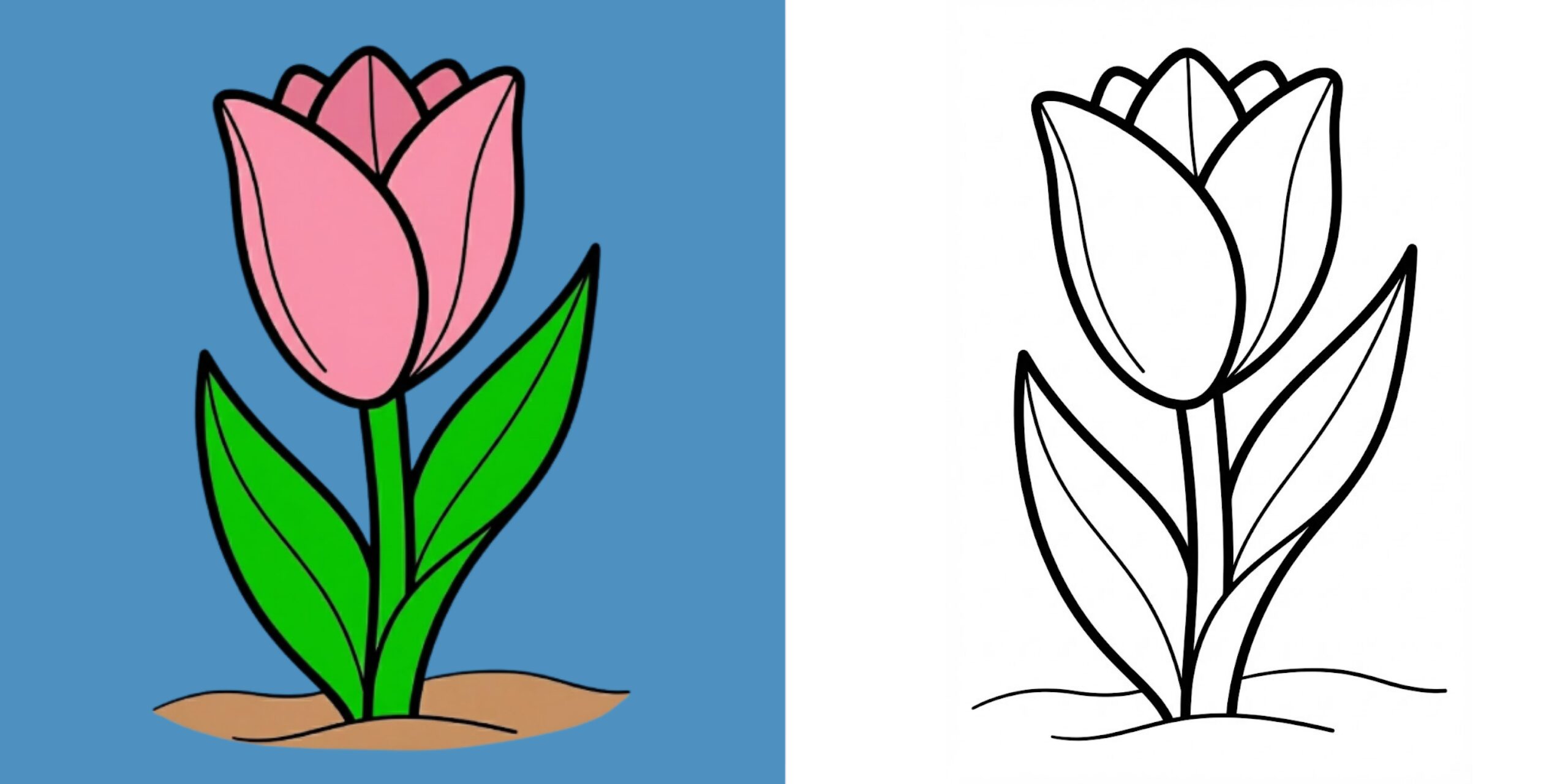 Bloemen kleurplaten