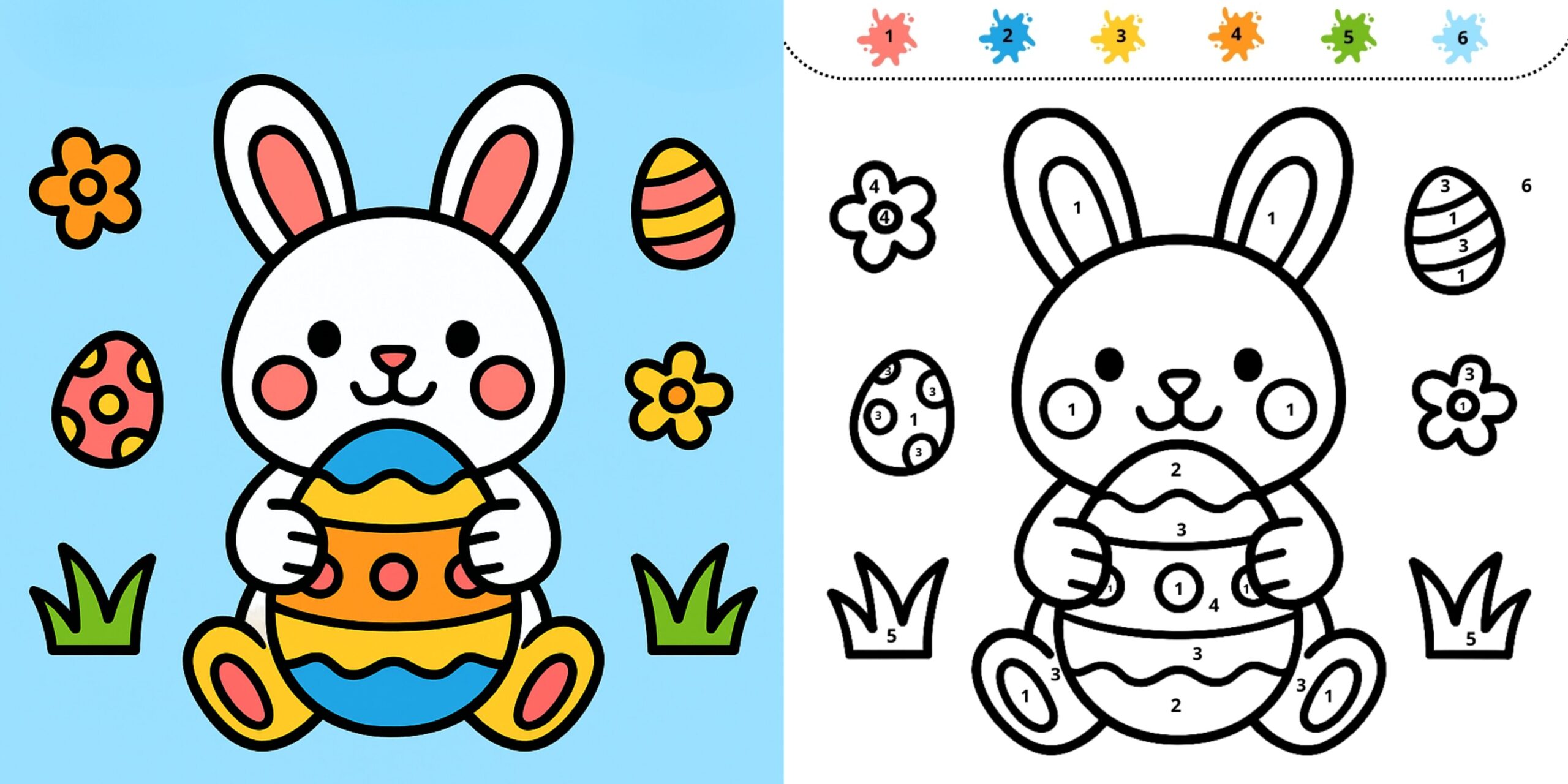 Coniglietto di Pasqua con l’uovo