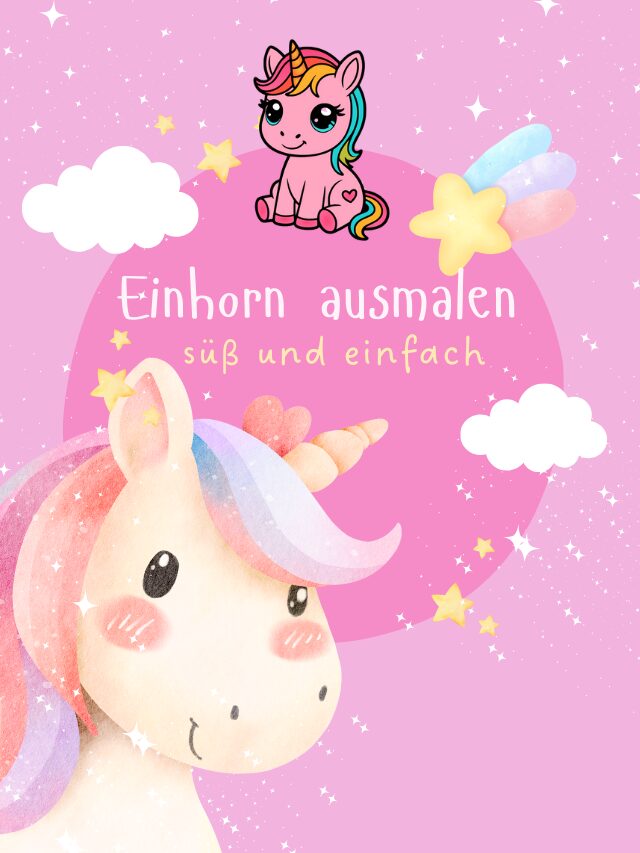 Einhorn ausmalen – süß und einfach
