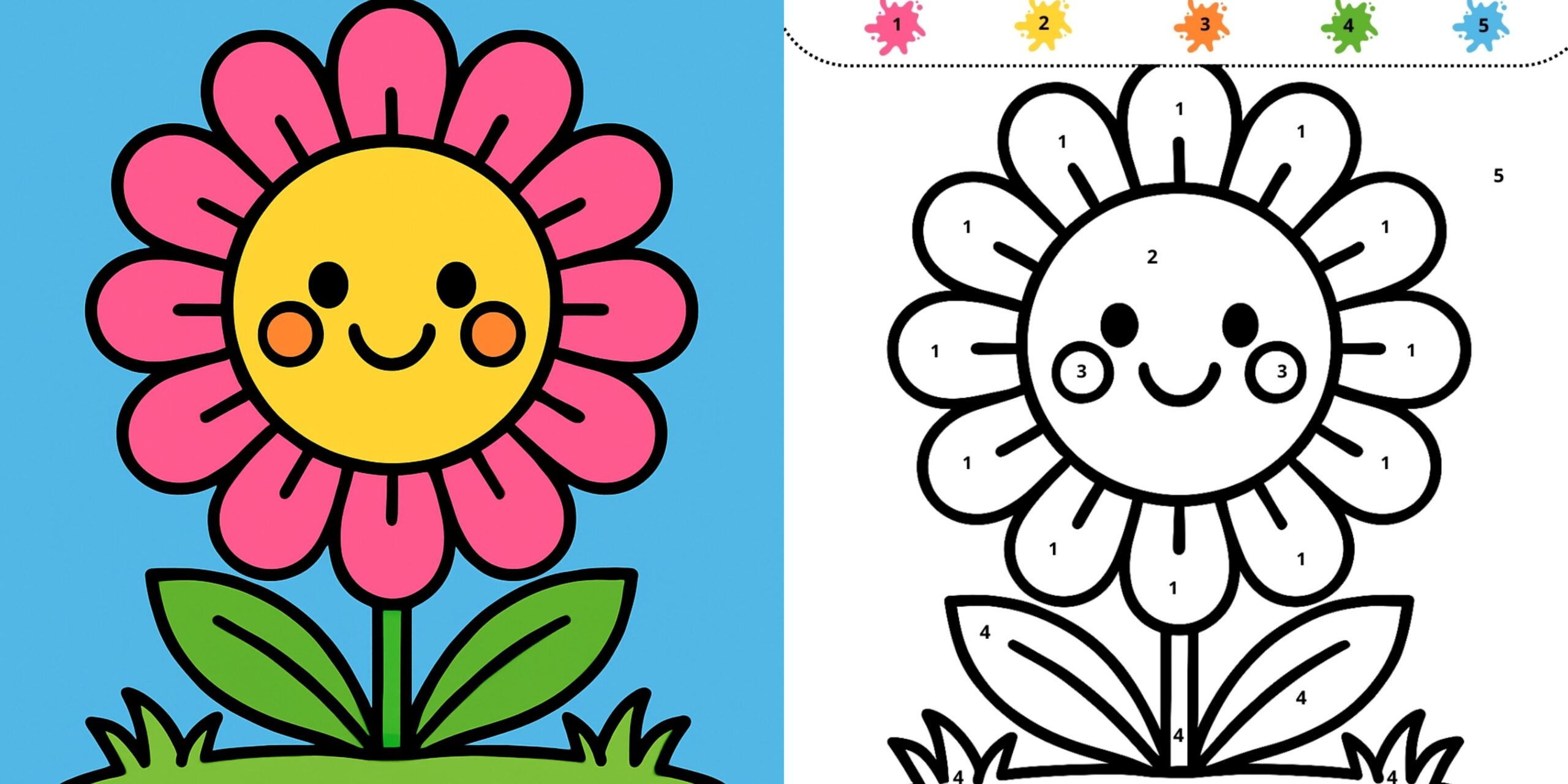 Fiore sorridente e colorato