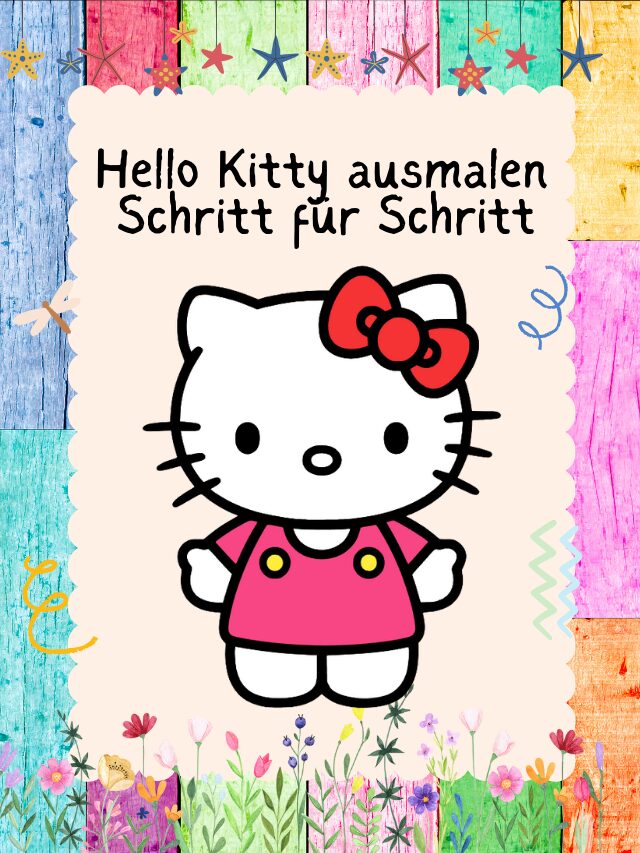 Hello Kitty ausmalen – Schritt für Schritt