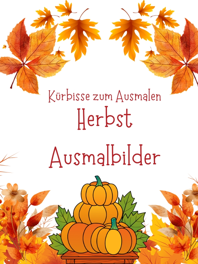 Herbst Ausmalbilder – Kürbisse zum Ausmalen