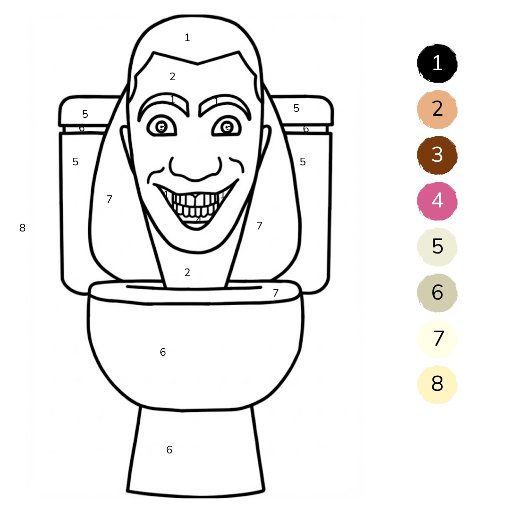 Skibidi Toilet om in te kleuren