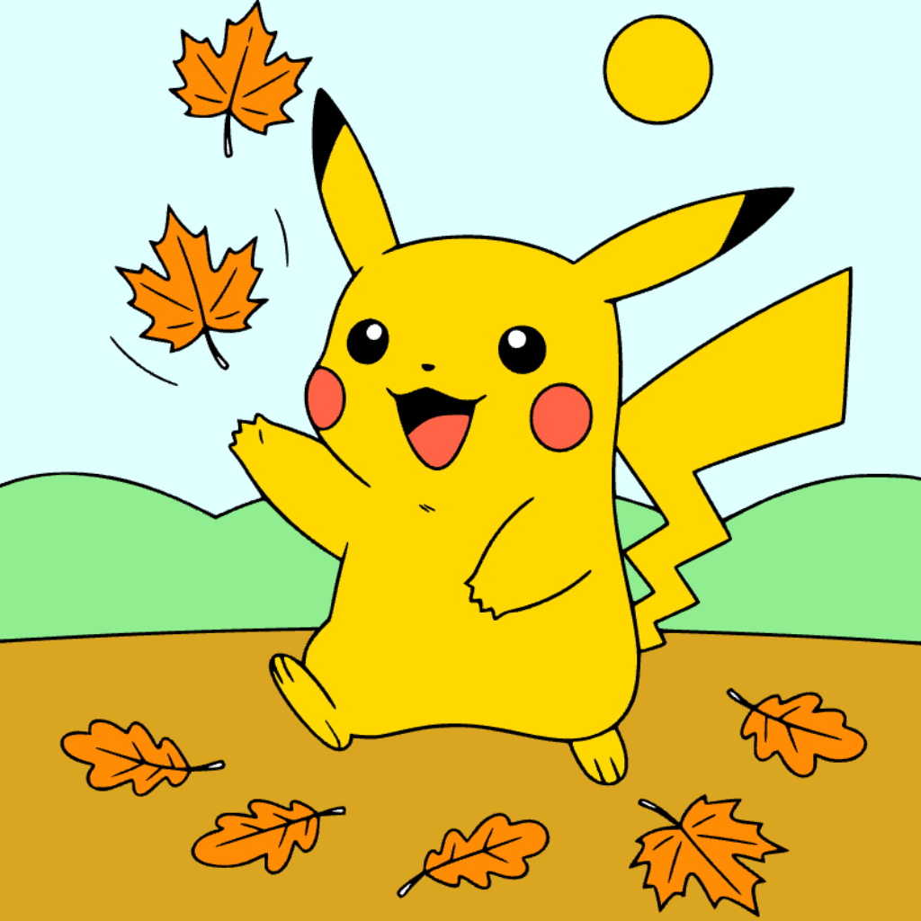 Automne Pikachu mignon