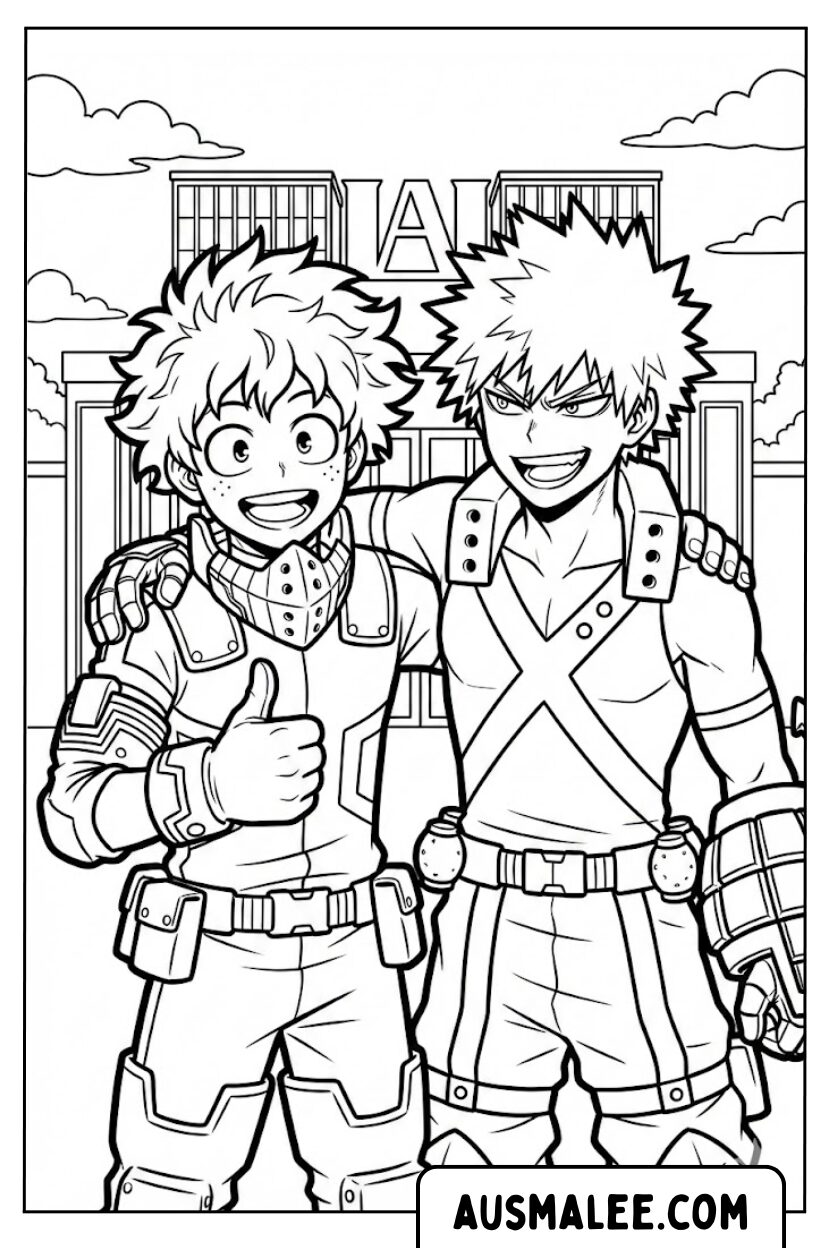 Coloriage - Deku Bakugo