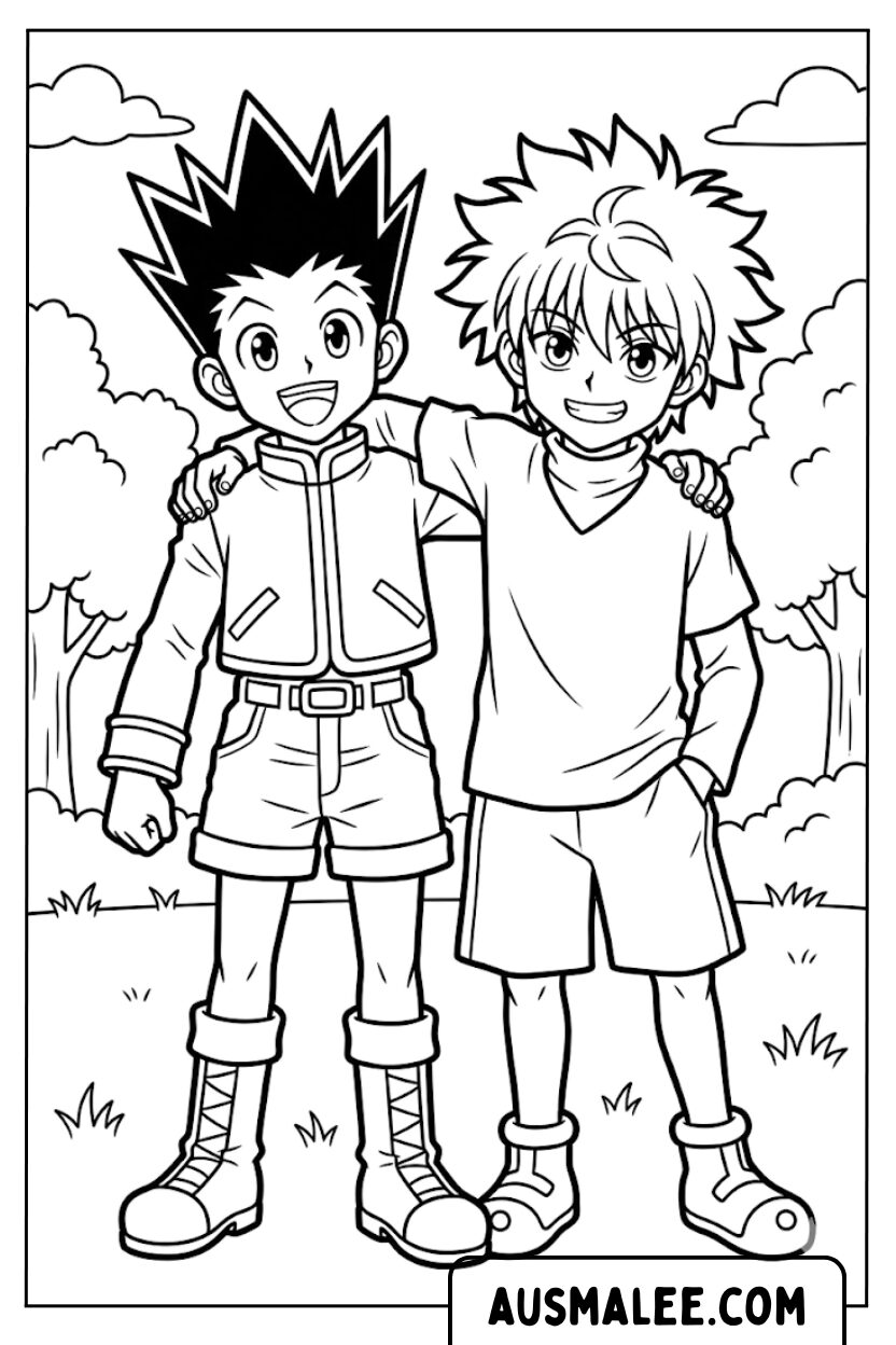 Coloriage - Gon Killua