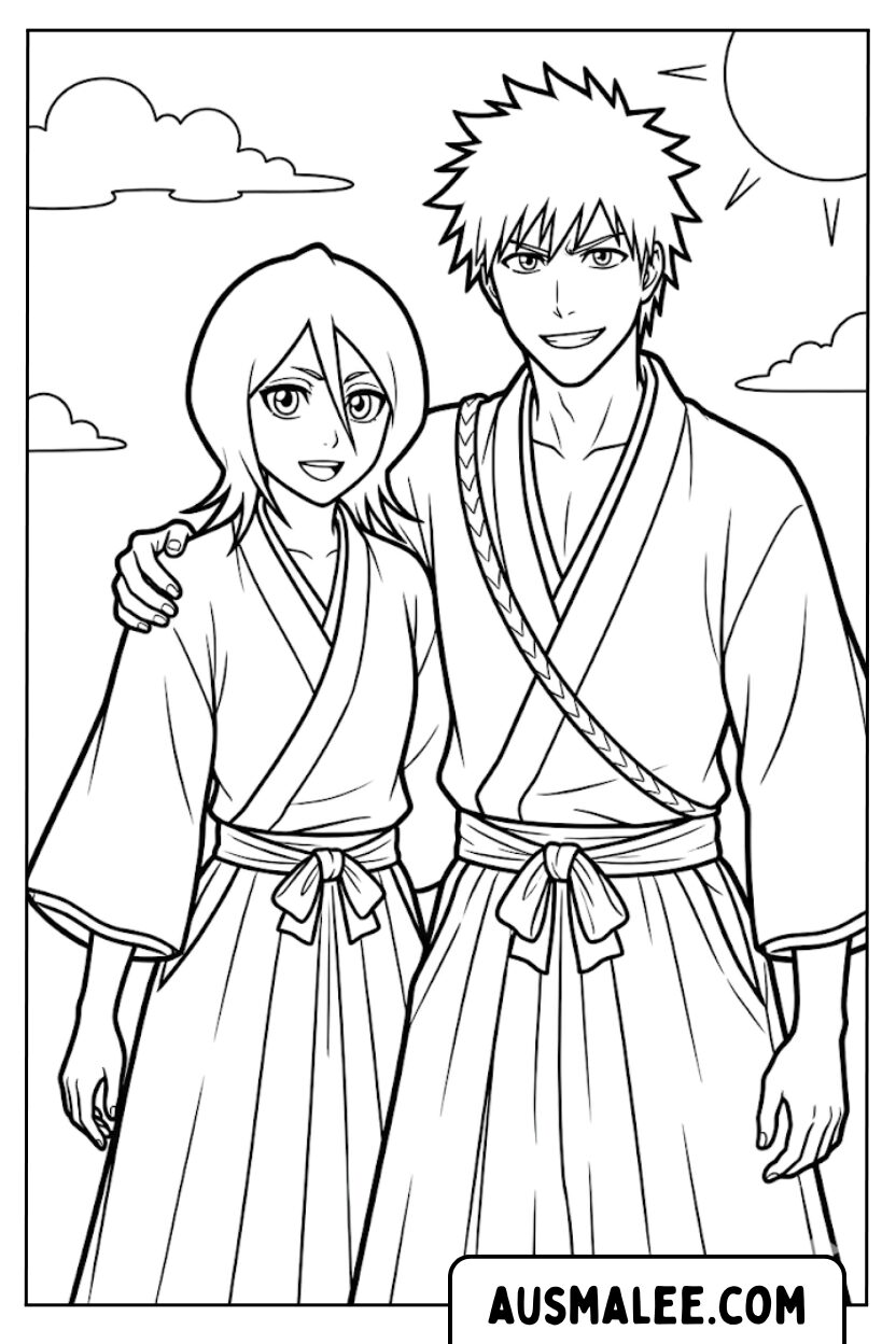 Coloriage - Ichigo Rukia