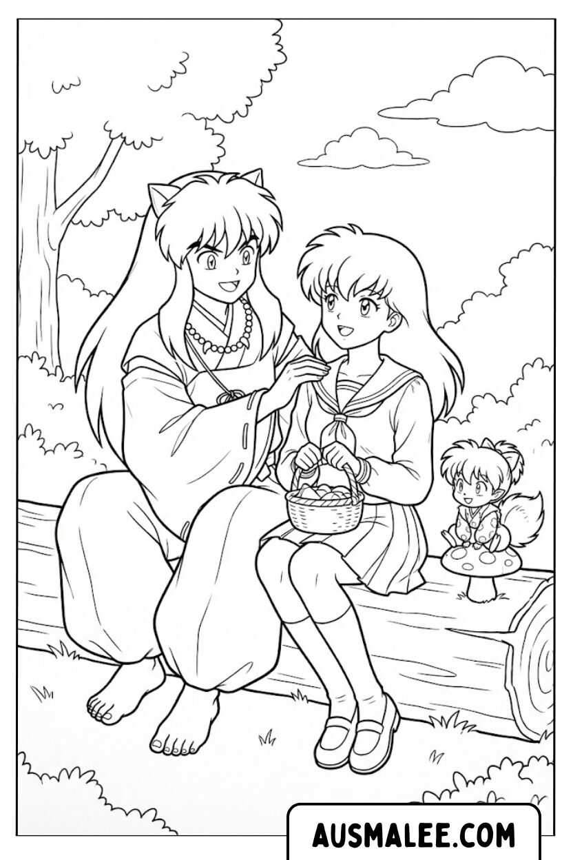 Coloriage - Inuyasha Kagome