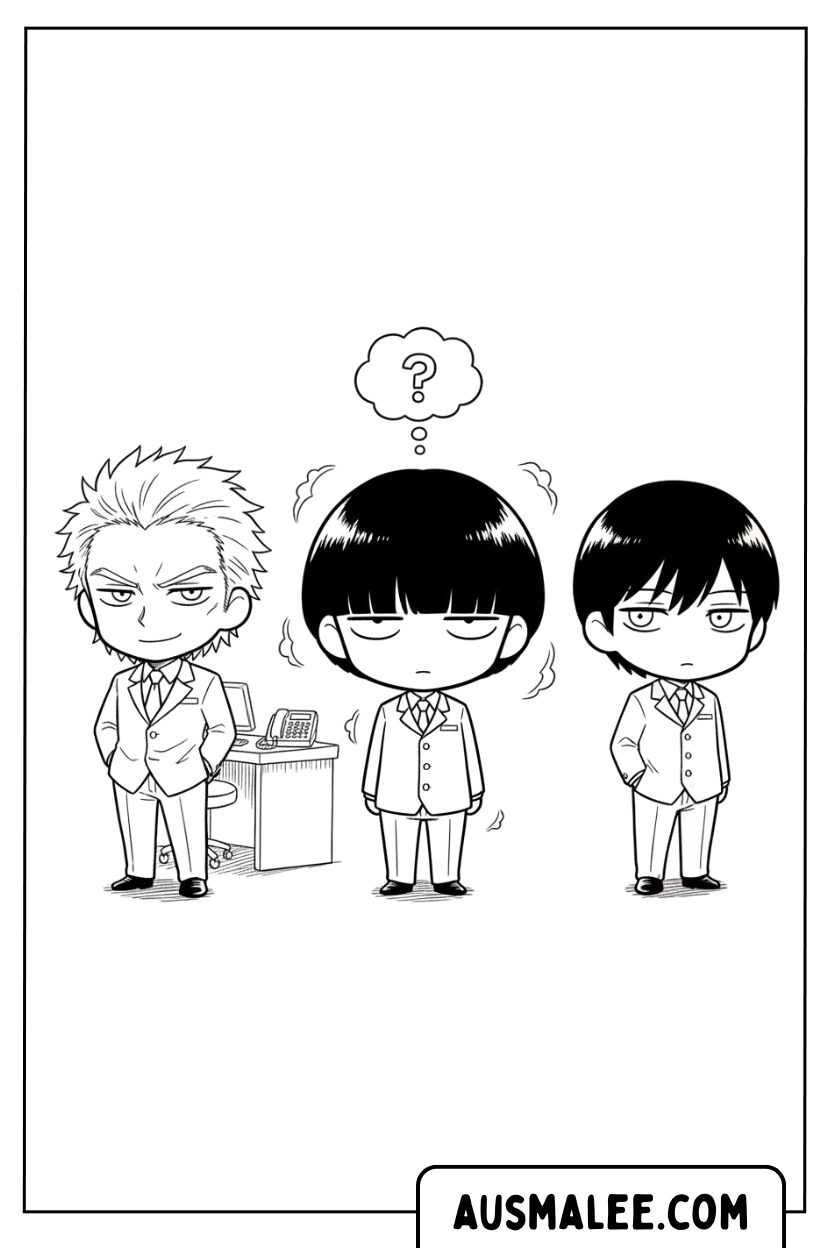 Ausmalbild Mob Psycho 100 Boss