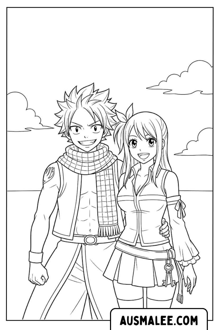 Coloriage - Lucy Natsu