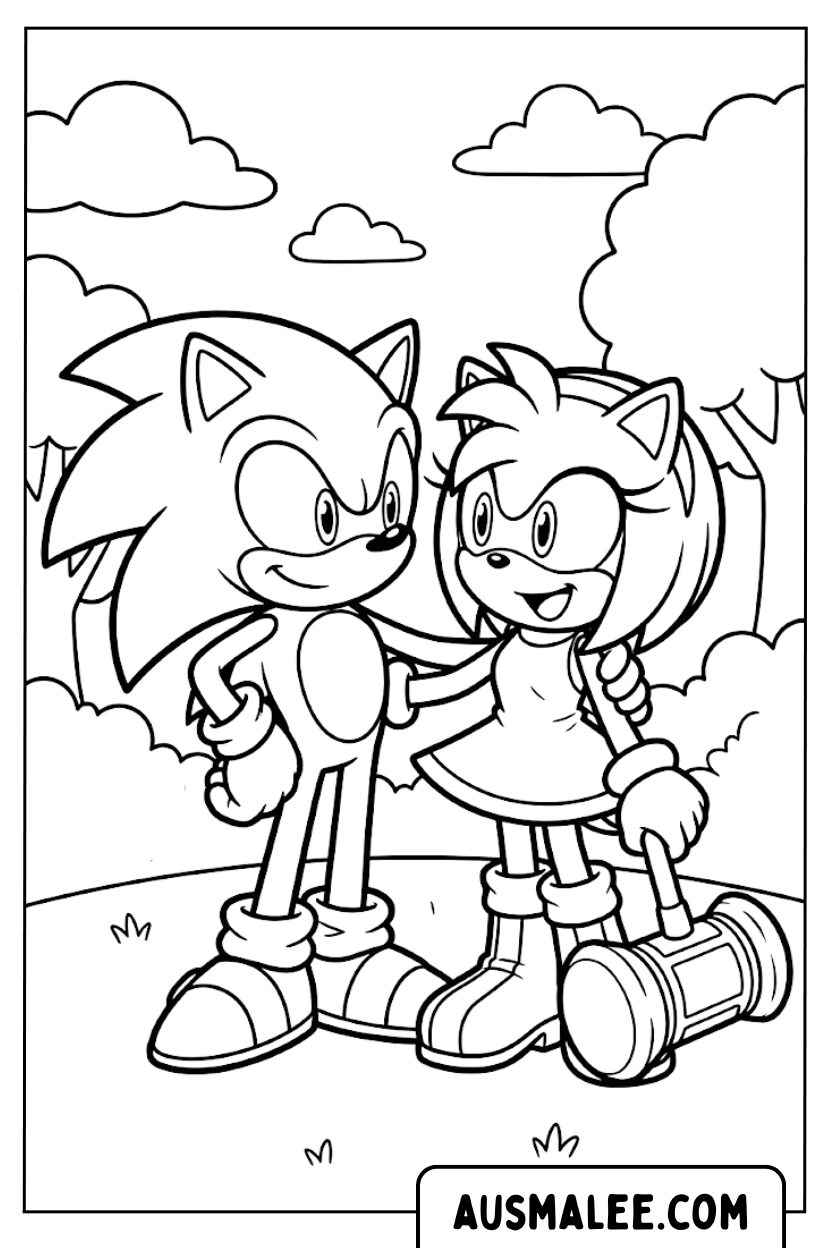 Sonic Amy coloring page