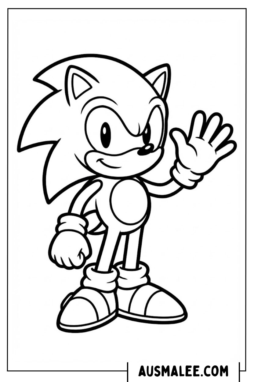 Sonic Waves coloring page