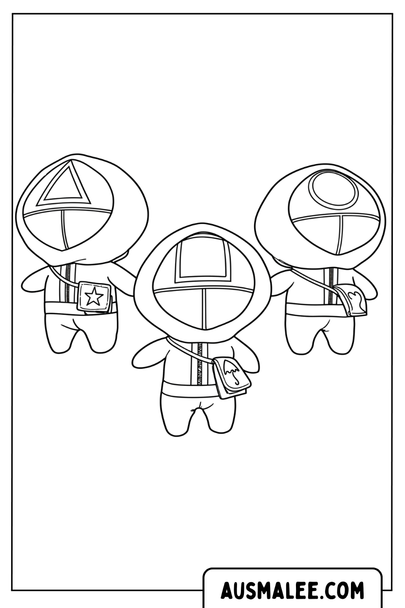 Coloriages Squid Game Petits Gardiens