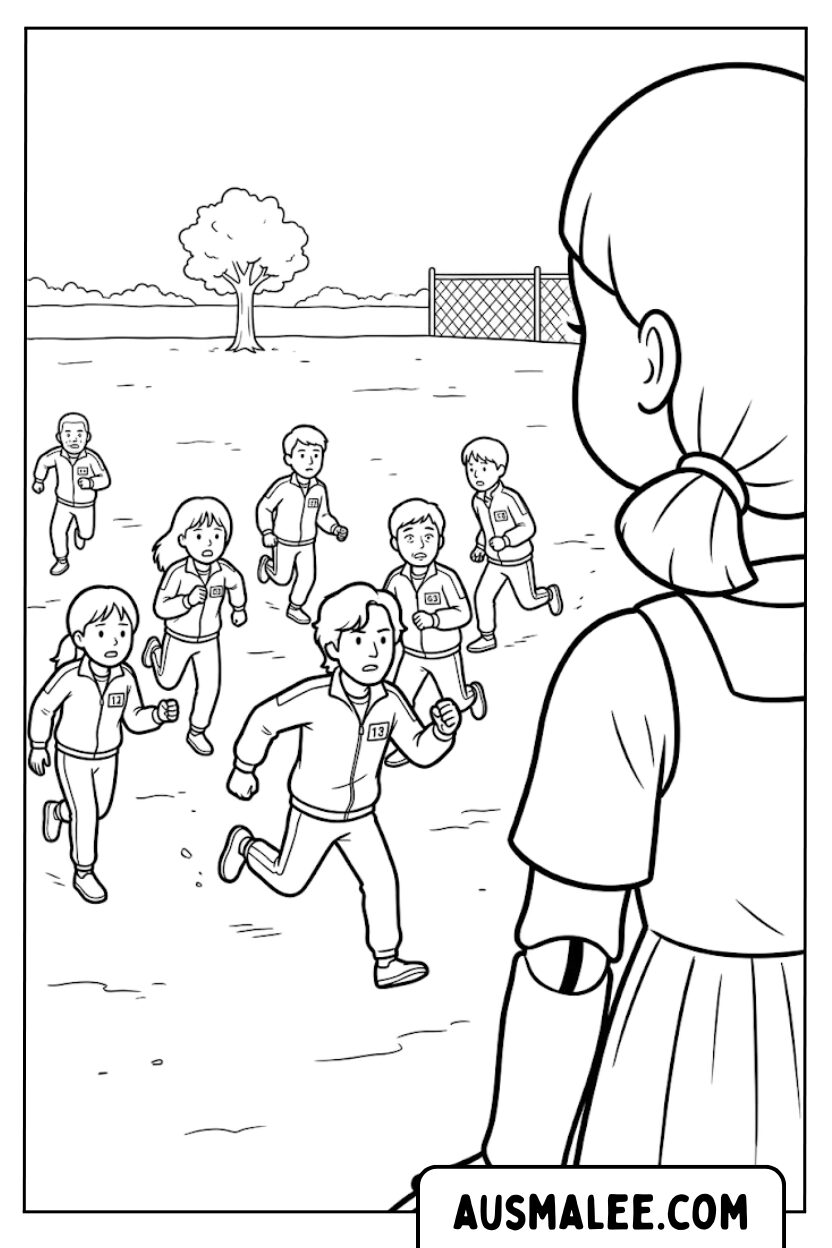 Coloriage du jeu de calmar