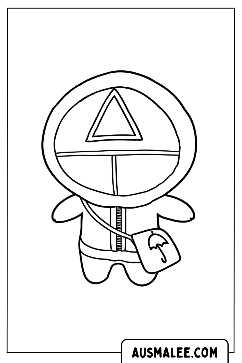 Coloriages Squid Game Guardian Chibi