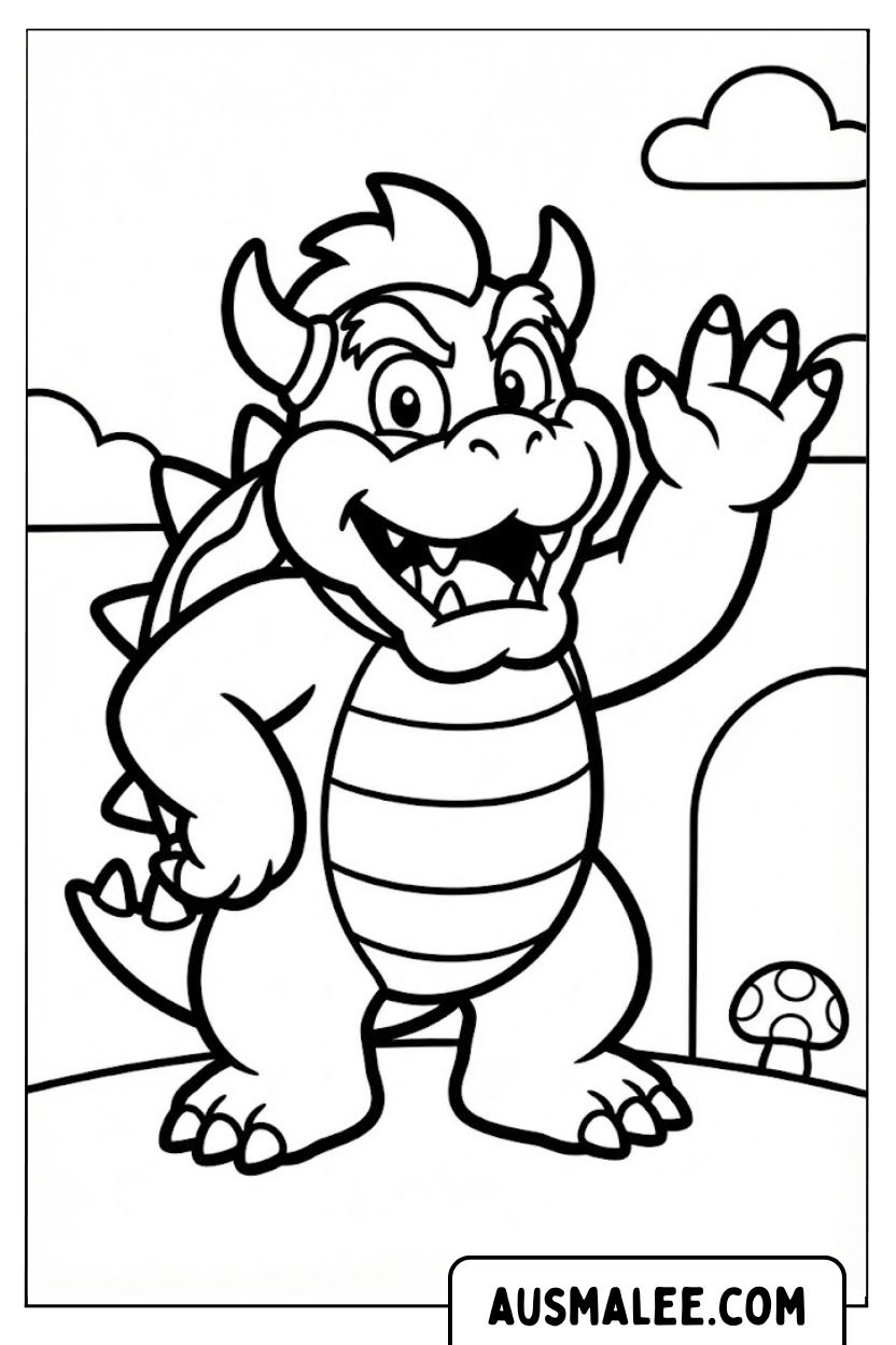 Bowser waves hello coloring picture.jpg