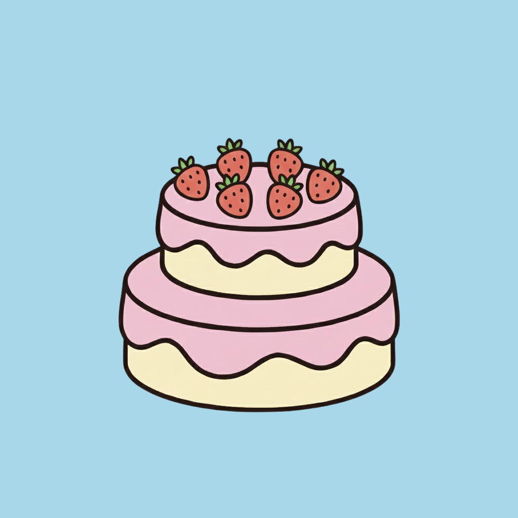 Coloriage de gâteaux d'anniversaire