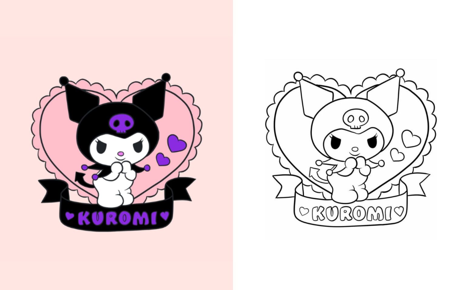 20 Kuromi-Ausmalbilder zum kostenlosen Ausdrucken
