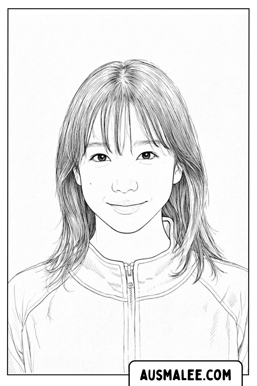 Coloriage Squid Game 2 portrait de femme