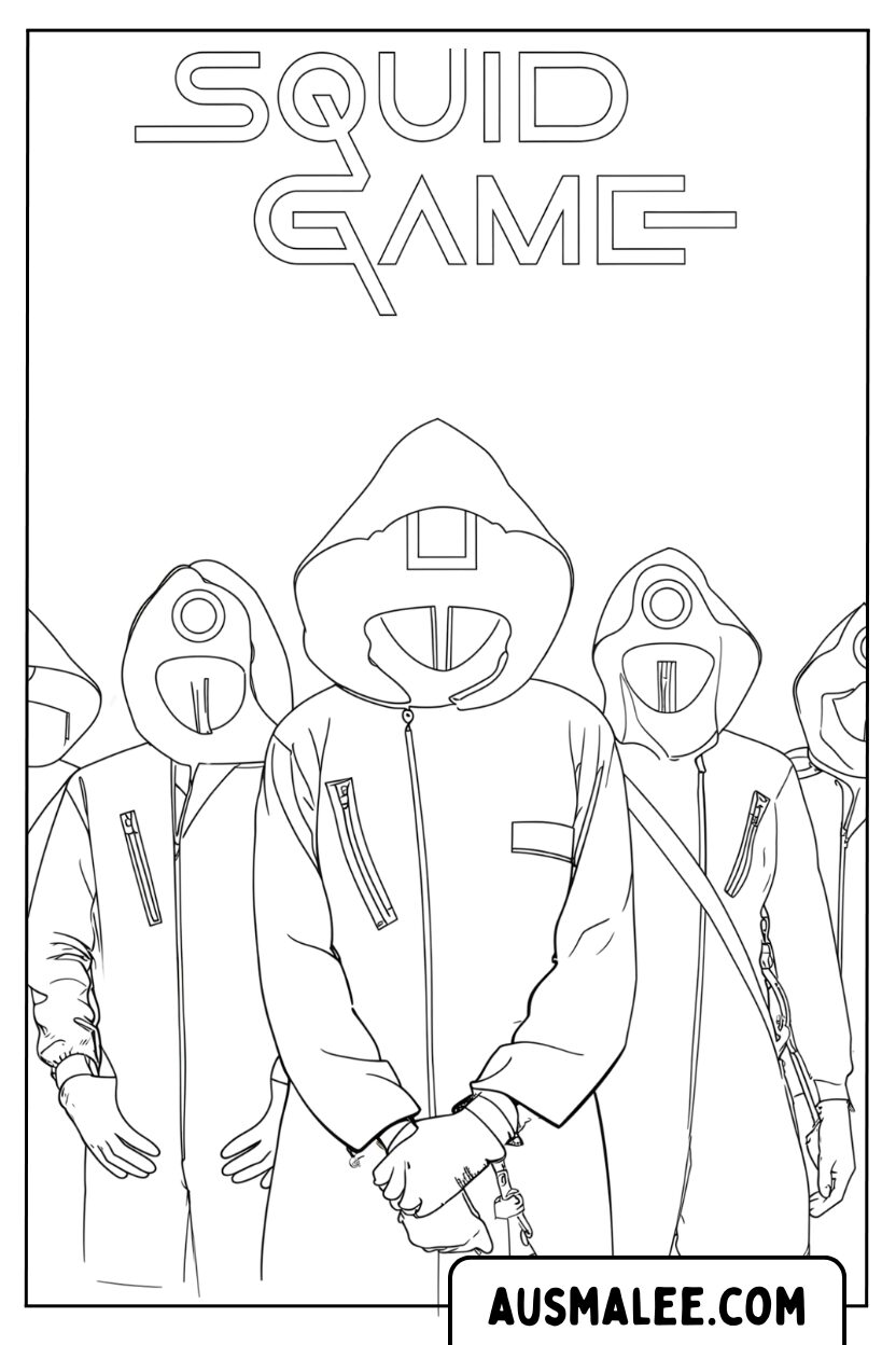 Coloriages du logo du gardien du jeu Squid