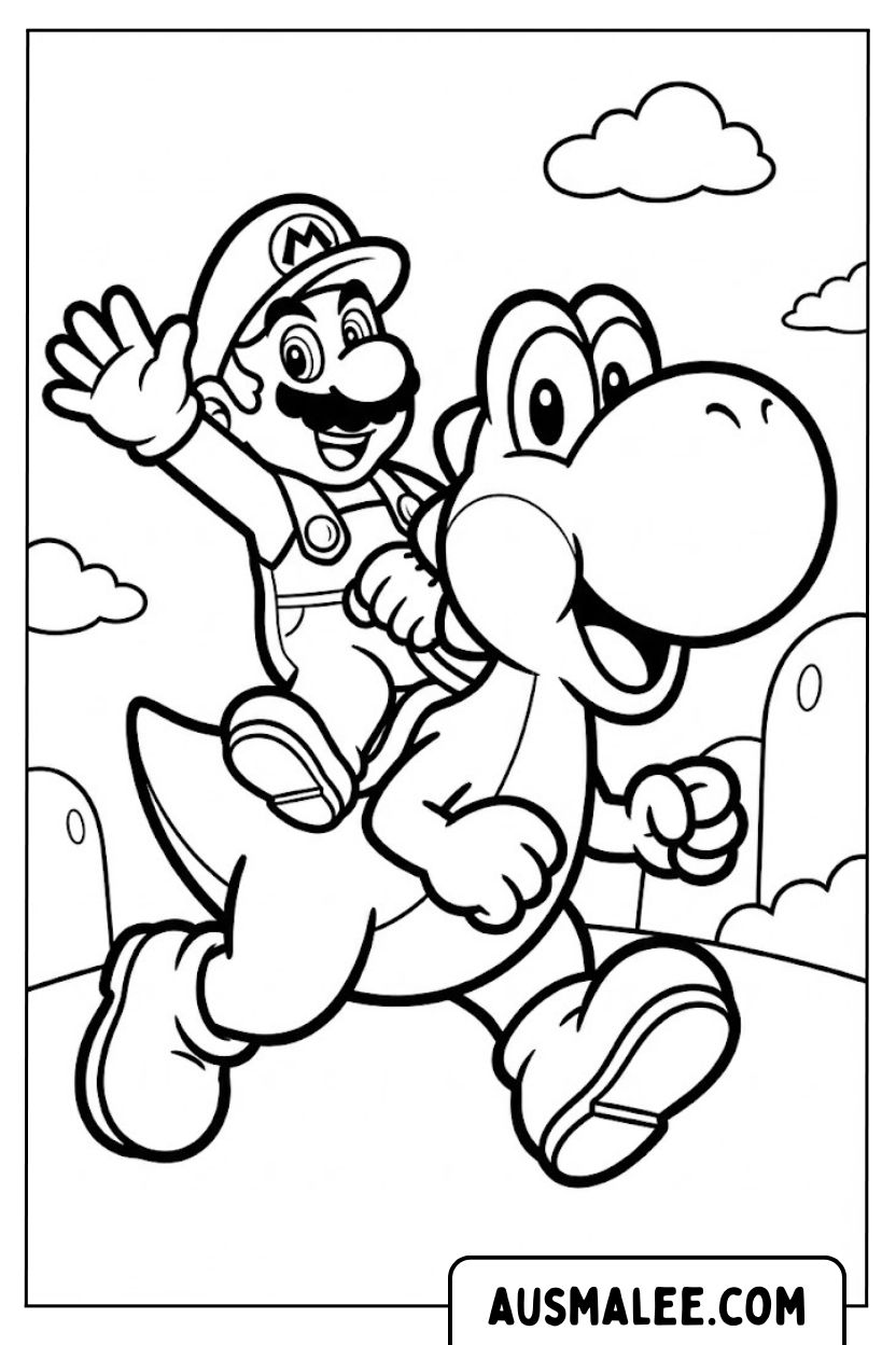 Mario rides Yoshi Ausmalbild.jpg