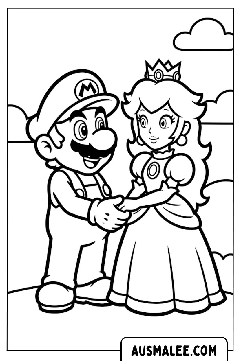 Mario and Peach holding hands Ausmalbild.jpg
