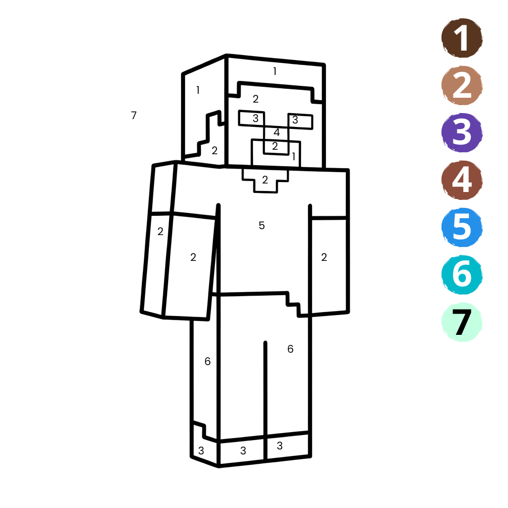 Minecraft zum Ausmalen