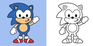 Sonic kleurplaten
