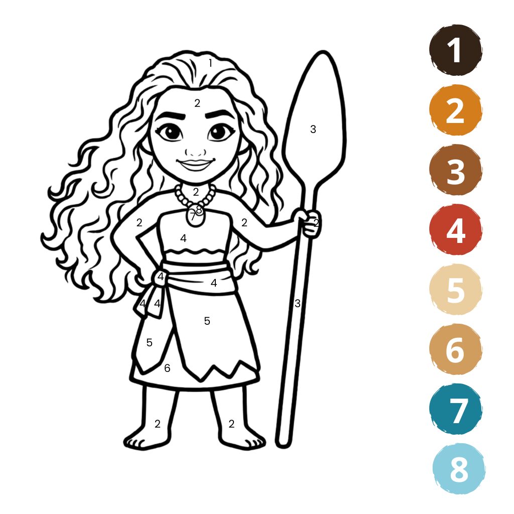 Moana 2 à colorier