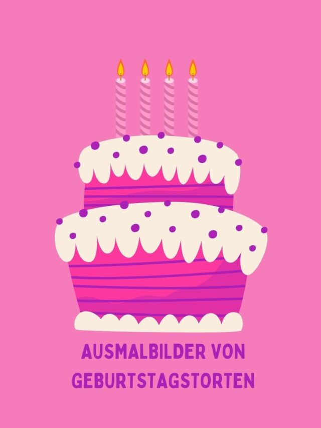 Ausmalbilder von Geburtstagstorten