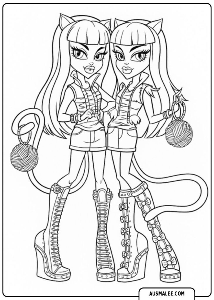 14 coole Monster High Ausmalbilder kostenlos zum Ausdrucken
