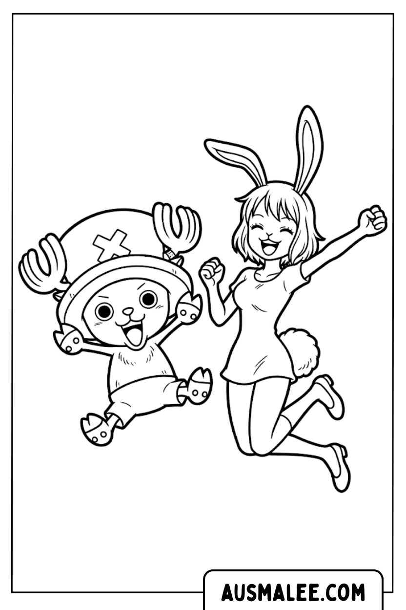 Kleurplaat Chopper Bunny