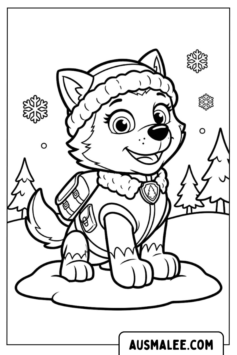 Everest snow coloring page