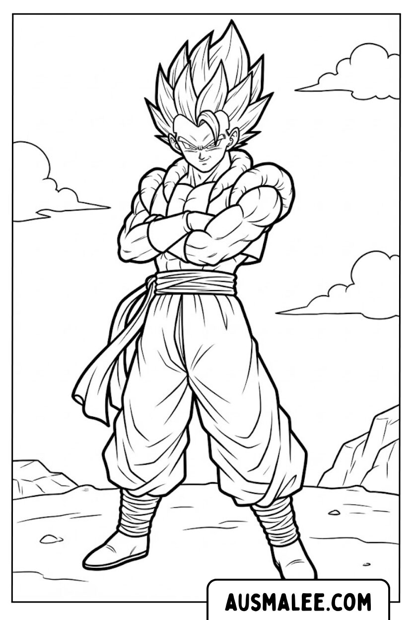 Kleurplaat Gogeta SS
