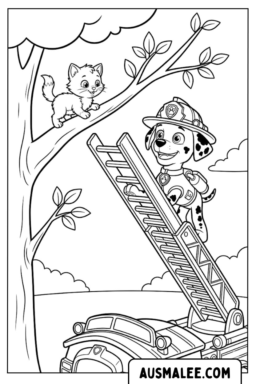 Marshall rescue coloring page