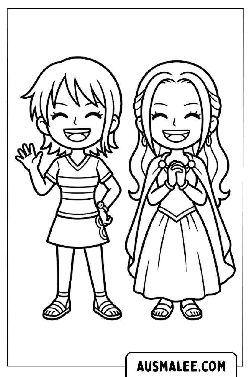 Nami Boa Chibi kleurplaat