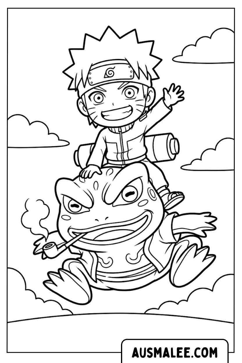 Naruto Kikkerritjes kleurplaat