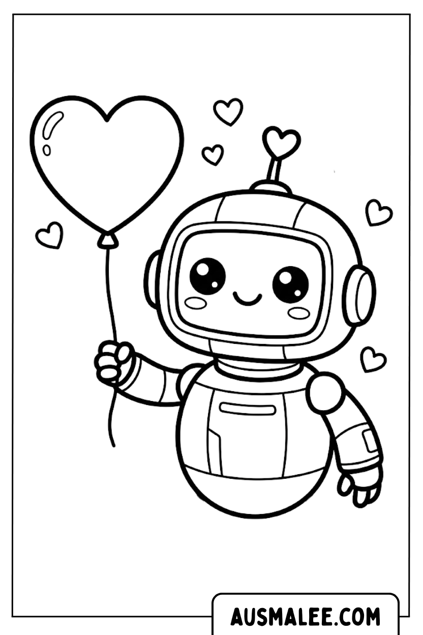 Coloriage ballon robot pour Colorier