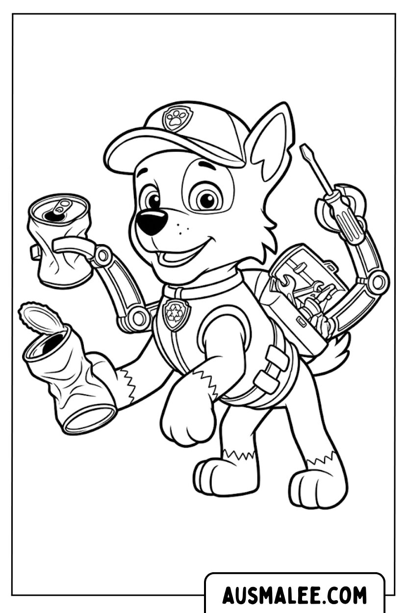 Rocky Recycling coloring page