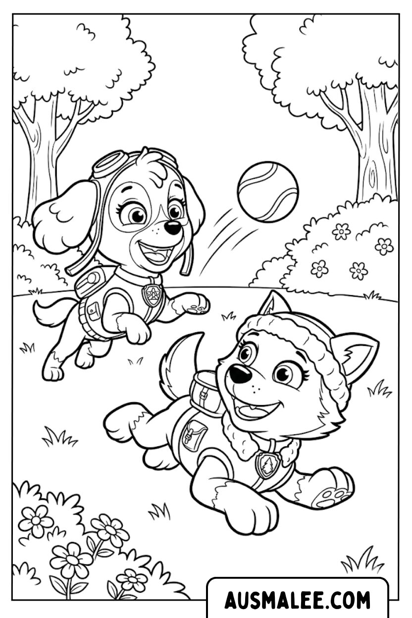 Coloring Page Skye Everest Play