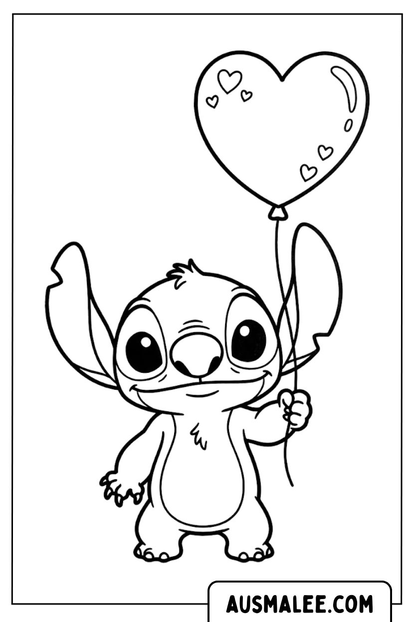 Coloriage Ballon Stitch