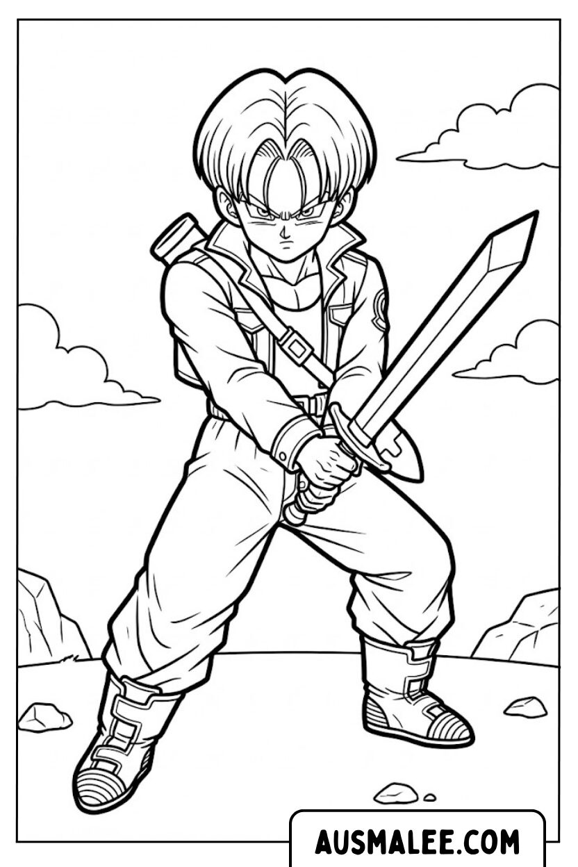 Trunks kleurplaat