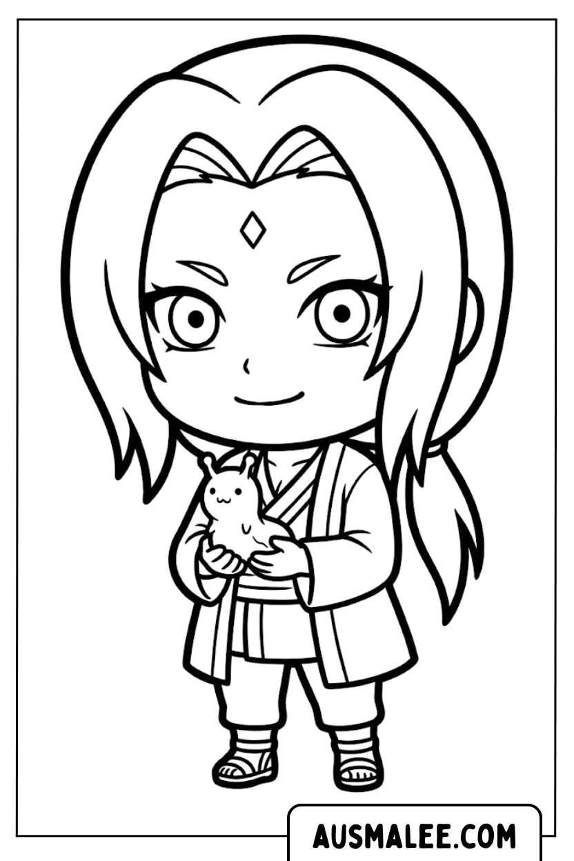 Tsunade Shizune Chibi kleurplaat