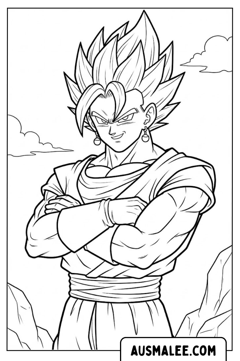Vegito kleurplaat