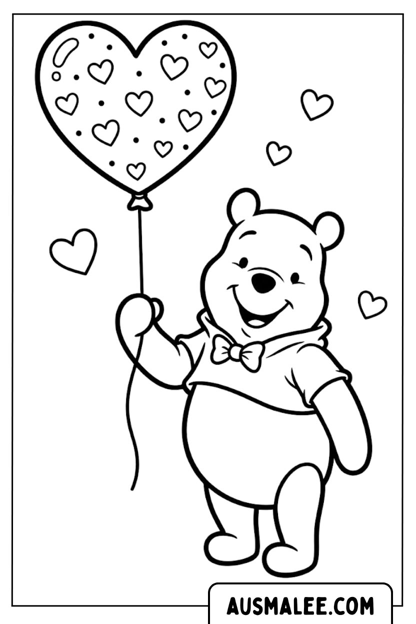 Coloriage Ballon Winnie l'ourson