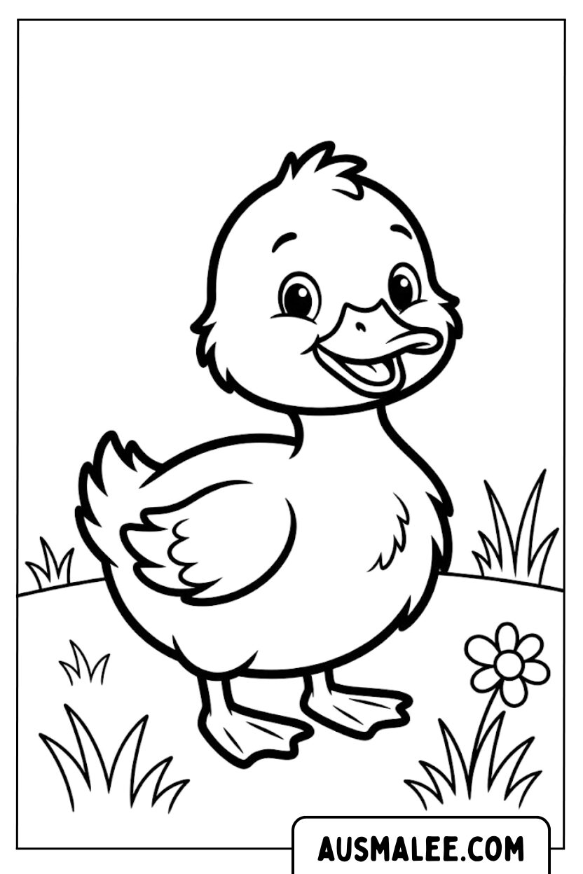 Coloriages - Prairie aux canards
