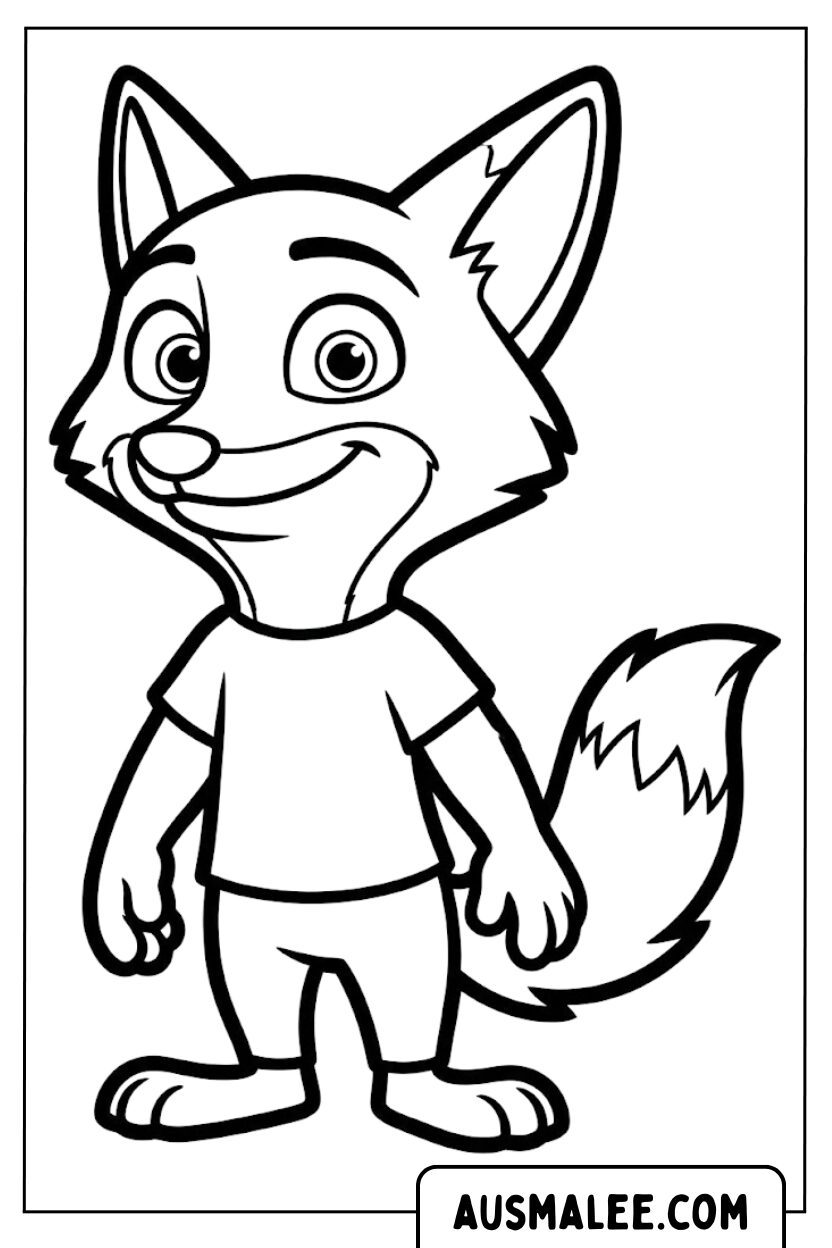Coloriages Renard Nick Wilde