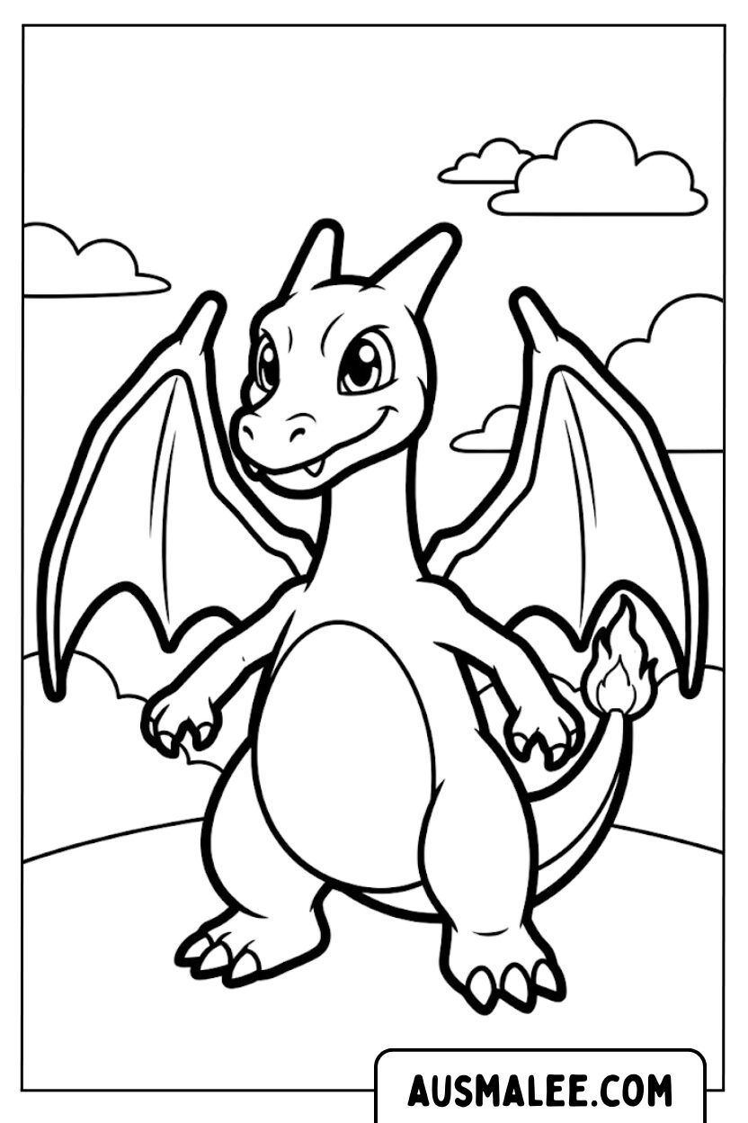 Charizard Pokemon Dragon coloring pages