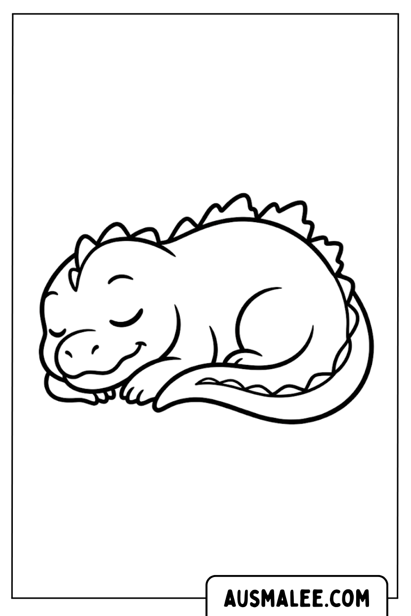 Godzilla Slapende baby kleurplaten